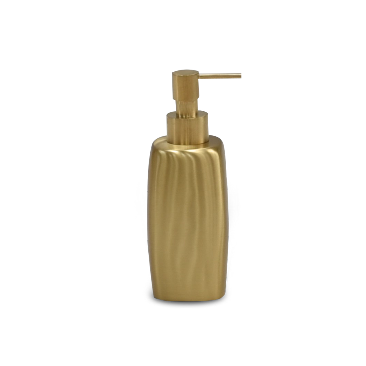 CUADRADO Soap Dispenser in Brushed Brass