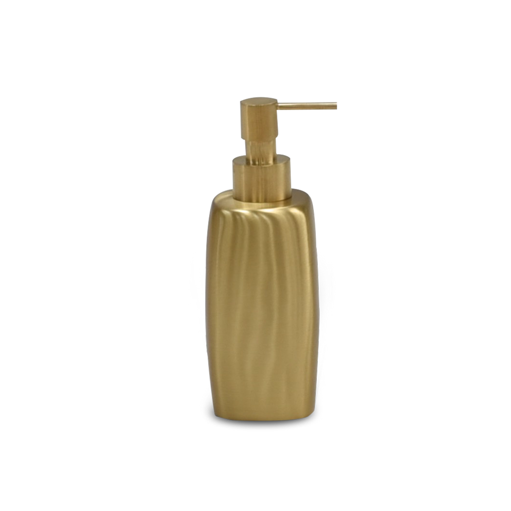 CUADRADO Soap Dispenser in Brushed Brass