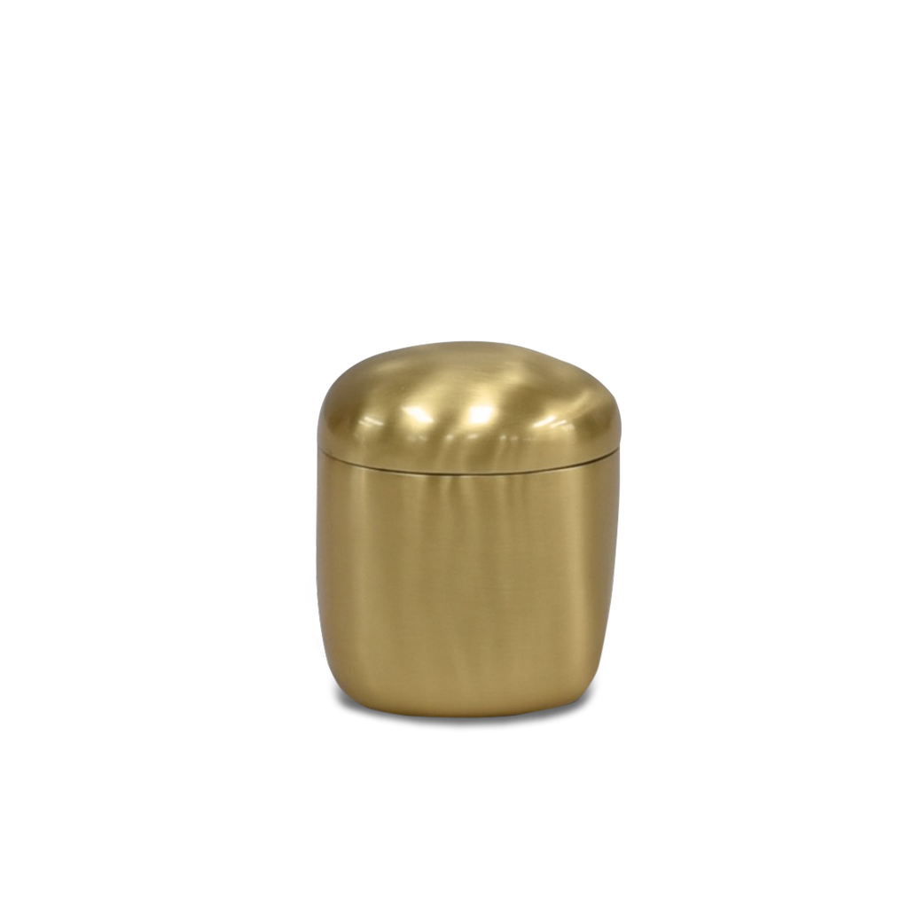 CUADRADO Lidded Box in Brushed Brass