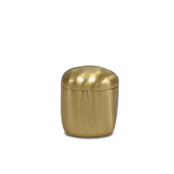 CUADRADO Lidded Box in Brushed Brass