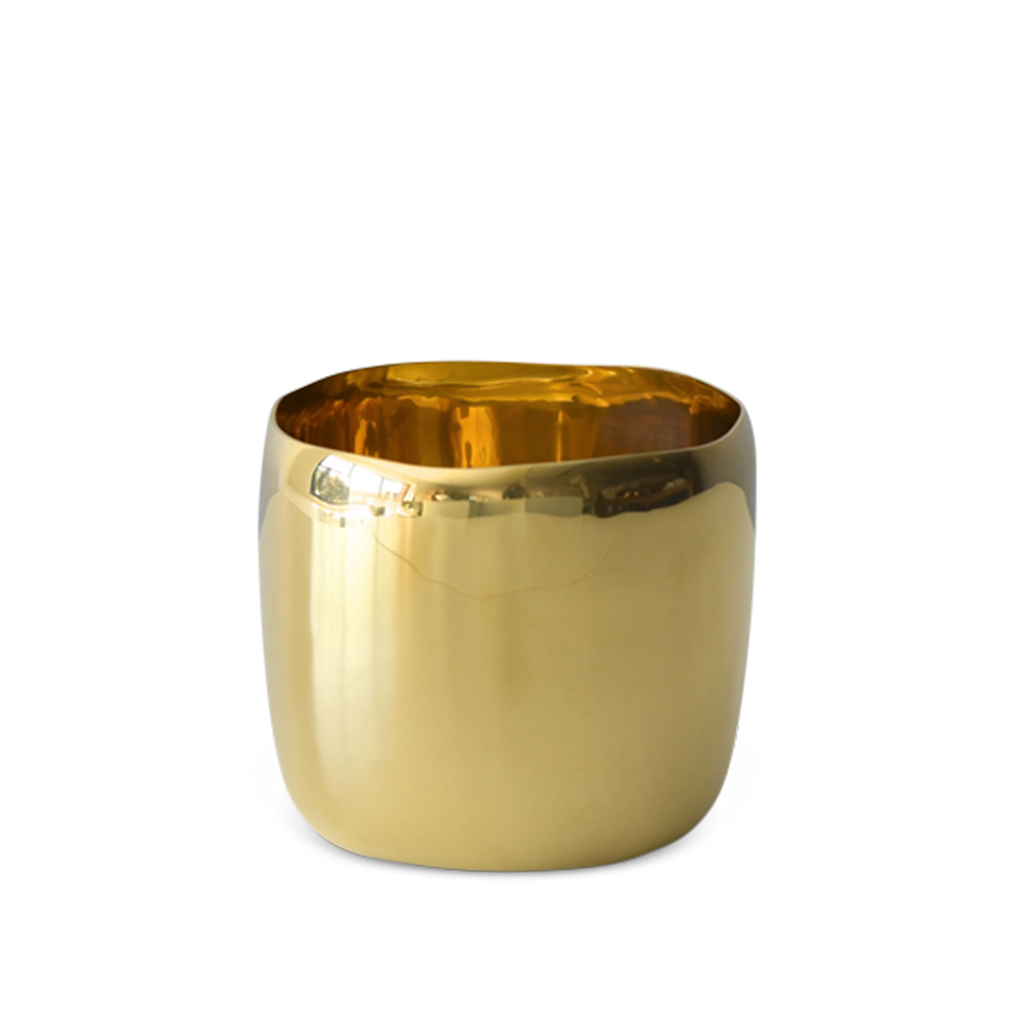 CUADRADO Small Vessel in Brass