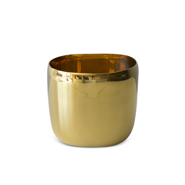 CUADRADO Medium Vessel in Brass